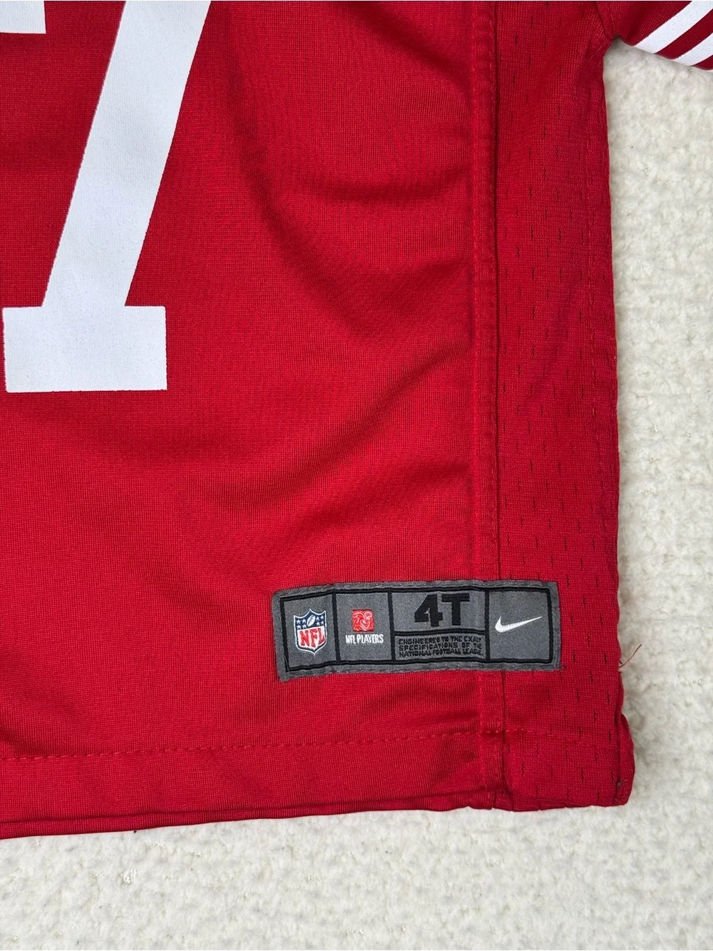 Nike NFL San Francisco 49ers Colin Kaepernick #7 Football Jersey Toddler 4T Red